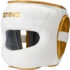 Sting Evolution White/Gold Full Face Head Gear -Boxing Gear Shop 10301W c