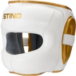 Sting Evolution White/Gold Full Face Head Gear