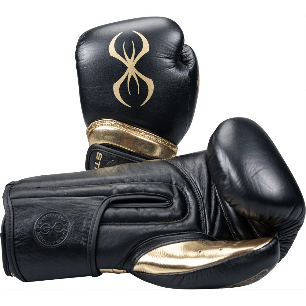 Sting Viper X Black/Gold Velcro Boxing Gloves 5 Sting Viper X Black/Gold Velcro Boxing Gloves - Image 3