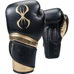 Sting Viper X Black/Gold Velcro Boxing Gloves