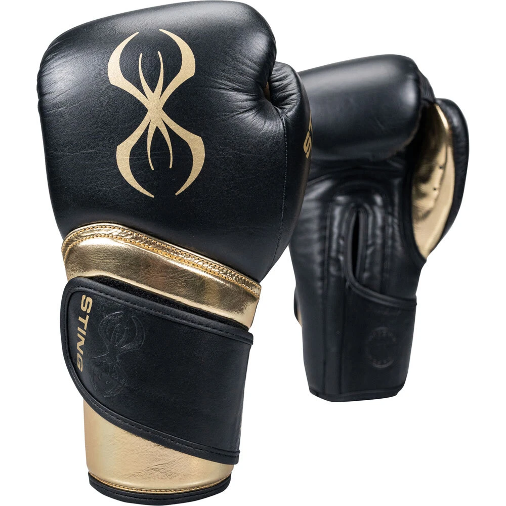 Sting Viper X Black/Gold Velcro Boxing Gloves 3 Sting Viper X Black/Gold Velcro Boxing Gloves