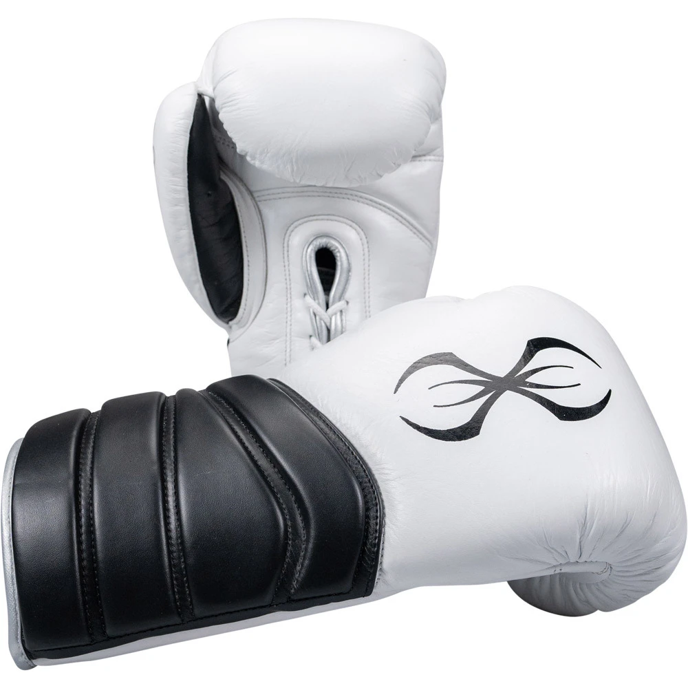 Sting Viper X White/Black/Silver Lace Up Boxing Gloves 4 Sting Viper X White/Black/Silver Lace Up Boxing Gloves - Image 2