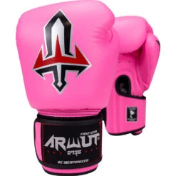 Arwut Fight Gear Pink Velcro Muay Thai Gloves