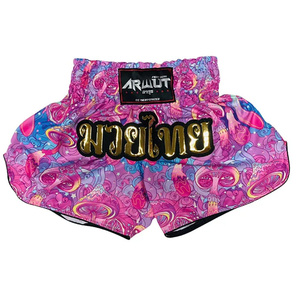 Arwut Fight Gear Trippy Mushroom Sublimation Muay Thai Shorts 3 Arwut Fight Gear Trippy Mushroom Sublimation Muay Thai Shorts