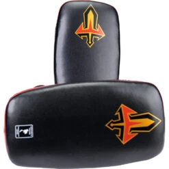Arwut Fight Gear Protector Black/Red Thai Kick Pads -Boxing Gear Shop 6AWKP4MCF BK RD 2
