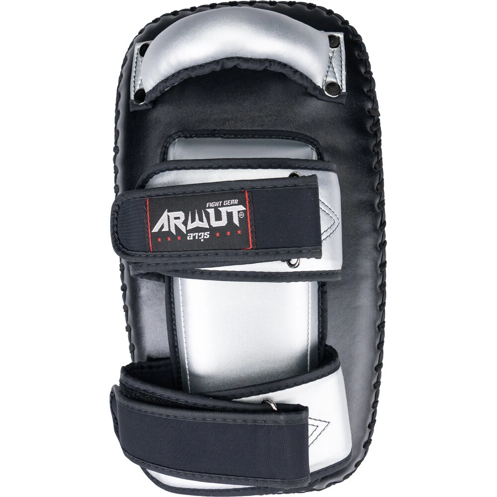 Arwut Fight Gear Protector Black/Silver Thai Kick Pads 7 Arwut Fight Gear Protector Black/Silver Thai Kick Pads - Image 5