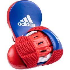 Adidas Hybrid 150 Blue/Red Focus Mitts -Boxing Gear Shop ADIH150FM LR 2