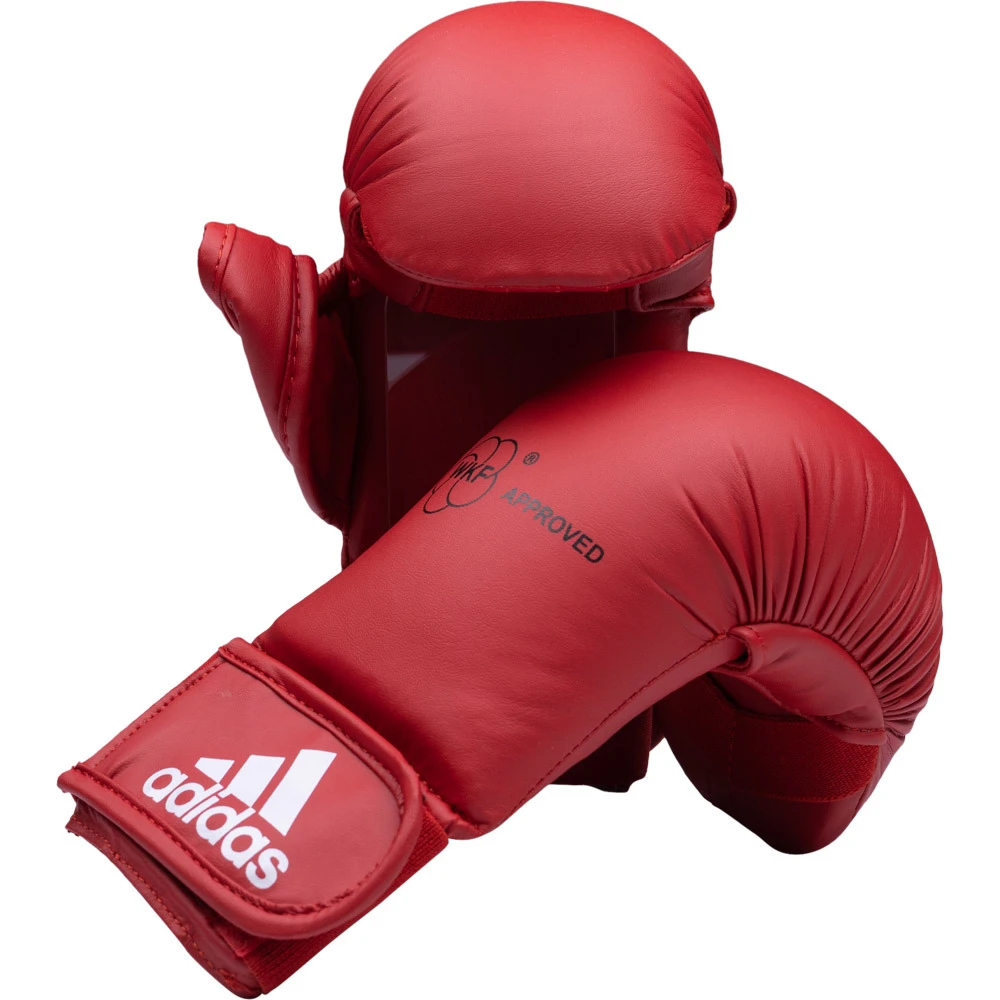 Adidas WKF Approved Red Karate Mitts 4 Adidas WKF Approved Red Karate Mitts - Image 2