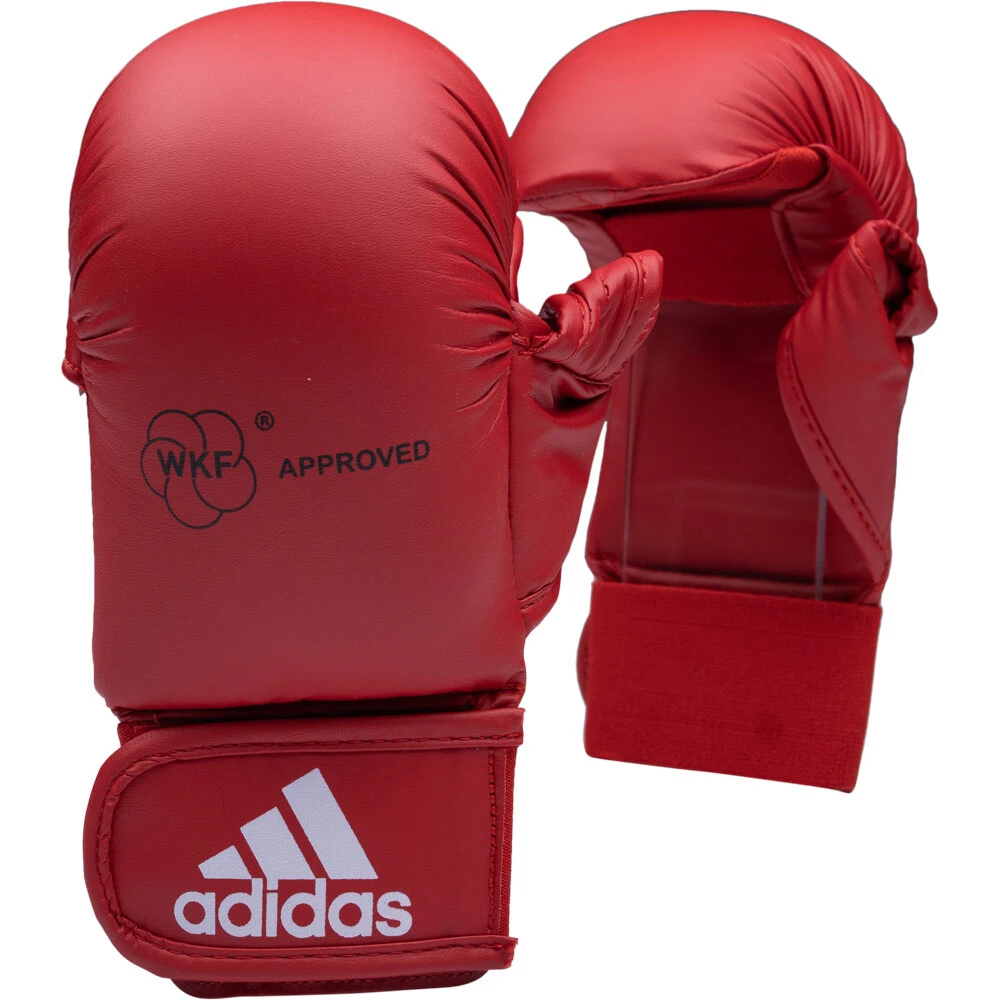 Adidas WKF Approved Red Karate Mitts 3 Adidas WKF Approved Red Karate Mitts