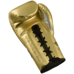 Adidas Adispeed 500 Pro Lace Up Metallic Gold Boxing Gloves -Boxing Gear Shop ADISBG500PRO MGSB c 2