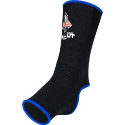 Arwut Fight Gear Black/Blue Premium Ankle Guards -Boxing Gear Shop AG2 BLU 4