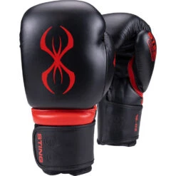 Sting Armapro Black/Red Boxing Gloves