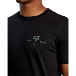 RVCA Branding Black Tee -Boxing Gear Shop AVYZT00654 BLK c 3