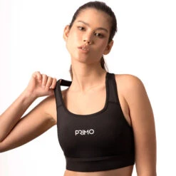 Primo Black Womens Sports Bra -Boxing Gear Shop BRA BLK c 2
