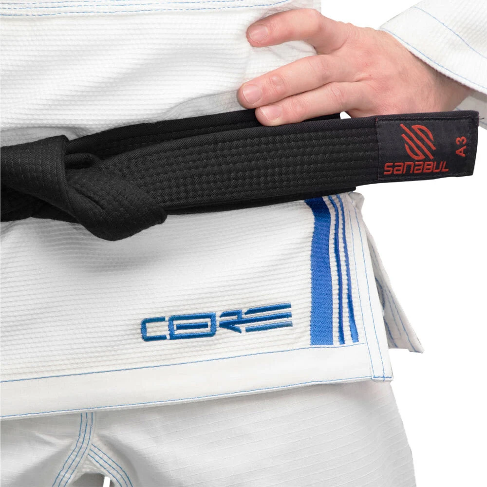 Sanabul Core White/Blue Jiu Jitsu Gi 6 Sanabul Core White/Blue Jiu Jitsu Gi - Image 4