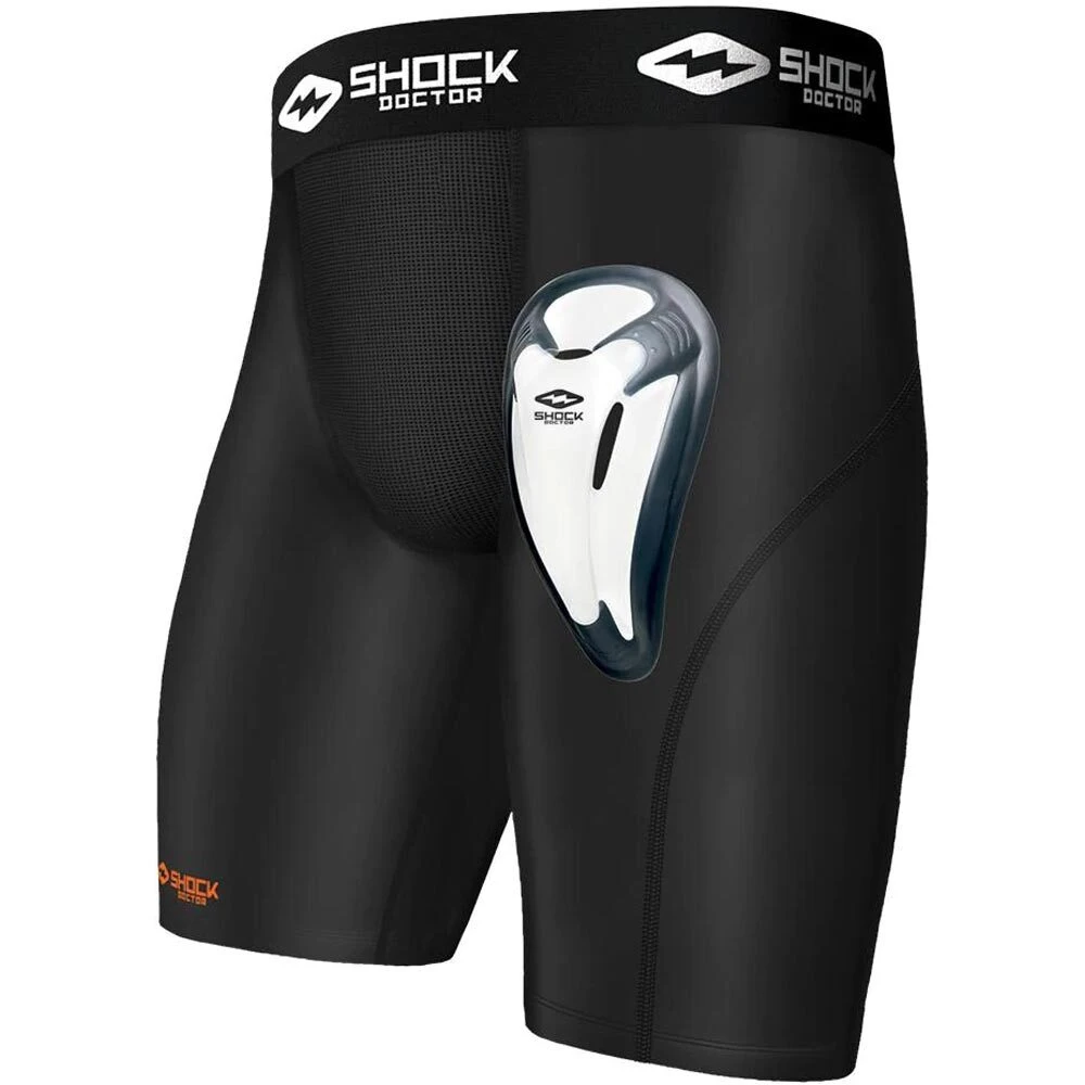 ShockDoctor Core Black Compression Shorts & Bio-Flex Cup 3 ShockDoctor Core Black Compression Shorts & Bio-Flex Cup