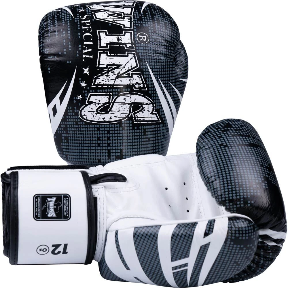 Twins Logo White/Black Boxing Gloves 5 Twins Logo White/Black Boxing Gloves - Image 3