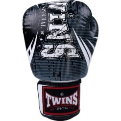 Twins Logo White/Black Boxing Gloves 14 Twins Logo White/Black Boxing Gloves -Boxing Gear Shop FBGVL3 TW5WH c 3