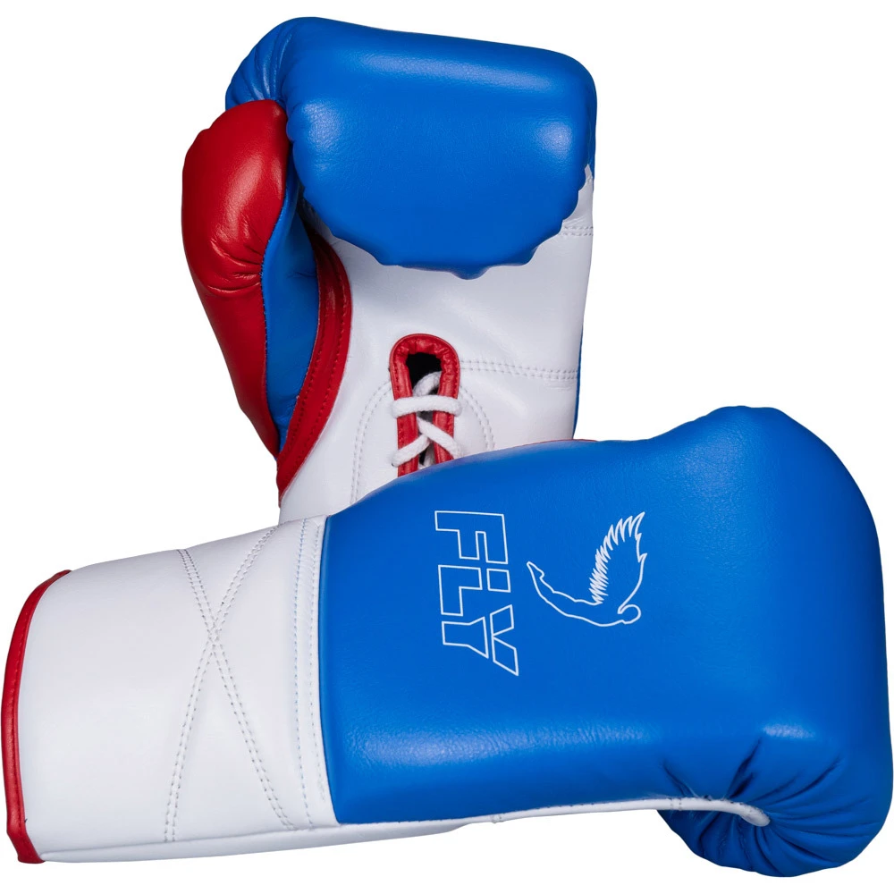 Fly Boxing Superlace X Blue/White/Red Boxing Gloves 3 Fly Boxing Superlace X Blue/White/Red Boxing Gloves