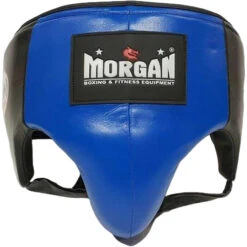 Morgan Platinum Leather Blue Abdominal Guard