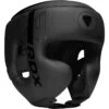 RDX F6 Kara Matte Black Head Gear -Boxing Gear Shop HGR F6MB c