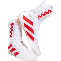 Adidas Box Hog 4 White/Red Boxing Shoes 9 Adidas Box Hog 4 White/Red Boxing Shoes -Boxing Gear Shop HP9613 WHT c 2