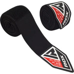RDX Elasticised Black Hand Wraps