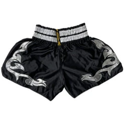 Contender K-8 Black/Silver Muay Thai Shorts 7 Contender K-8 Black/Silver Muay Thai Shorts -Boxing Gear Shop K 8BS c 2