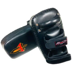 Arwut Fight Gear Black/Black Protector Double Thai Kick Pads 10 Arwut Fight Gear Black/Black Protector Double Thai Kick Pads -Boxing Gear Shop KP4 BKK 3