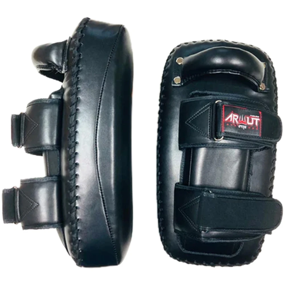 Arwut Fight Gear Black/Black Protector Double Thai Kick Pads 7 Arwut Fight Gear Black/Black Protector Double Thai Kick Pads - Image 5