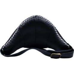 K Muaythai Equipment Classic Small White Belly Pad -Boxing Gear Shop KSBP BLK WHT 3