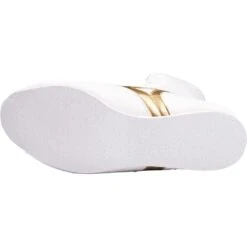 Mizuno White/Gold Mid-Cut Boxing Boots -Boxing Gear Shop MIZ MIDWHTG c 8