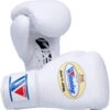 Winning Lace Up White Boxing Gloves - 8oz -Boxing Gear Shop MS 200WHT