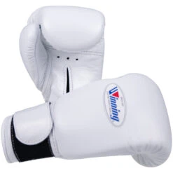 Winning 8oz Velcro White Boxing Gloves