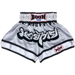 Boon Grey/White Muay Thai Shorts