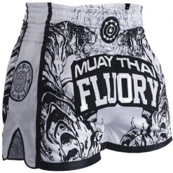 Fluory Eternity White Muay Thai Shorts
