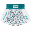 AOC By Jitsy White Ocelot Muay Thai Shorts -Boxing Gear Shop MTWO c