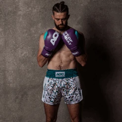 AOC By Jitsy White Ocelot Muay Thai Shorts -Boxing Gear Shop MTWO c 4