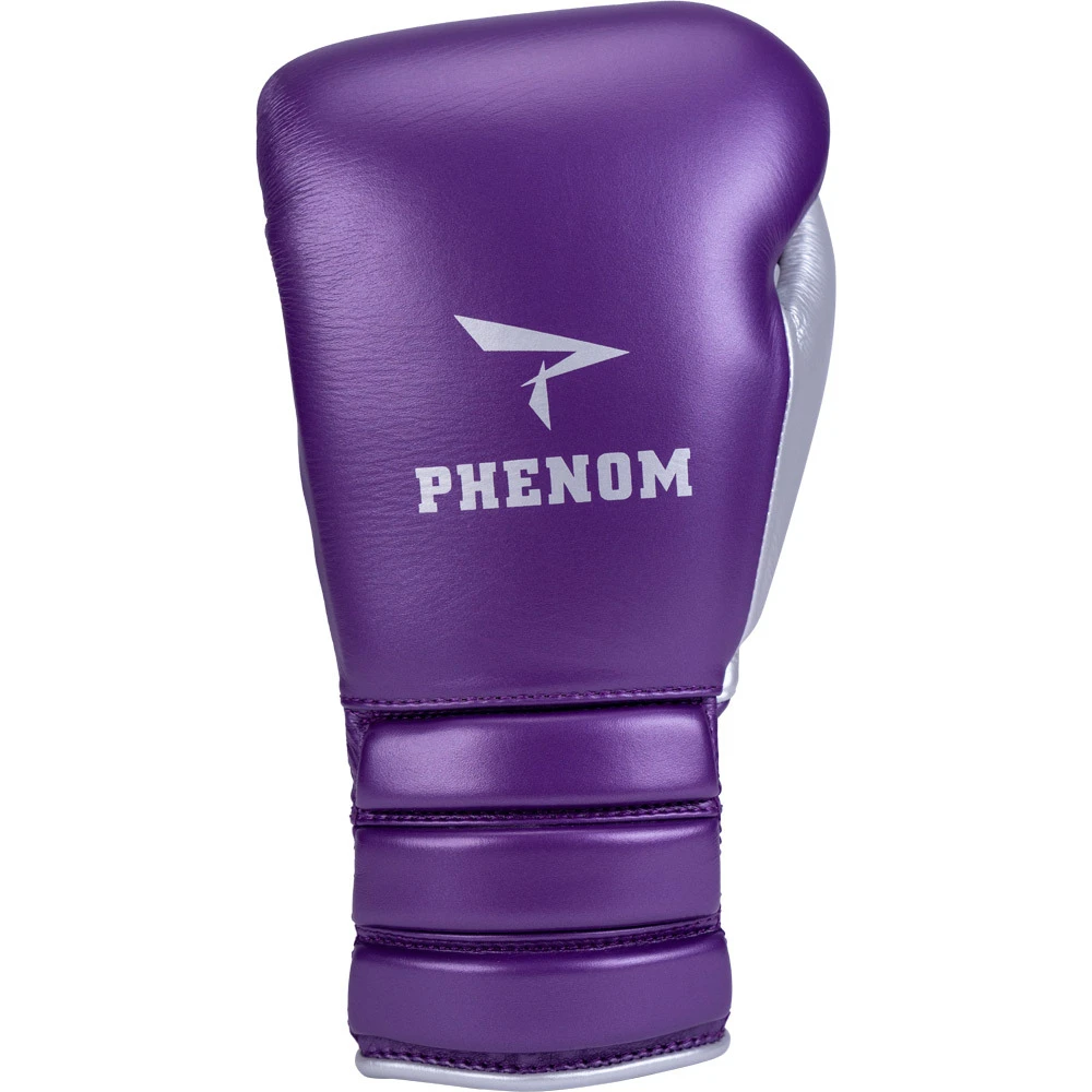 Phenom Boxing SG-202 Metalic Purple/Silver Lace Sparring Gloves 4 Phenom Boxing SG-202 Metalic Purple/Silver Lace Sparring Gloves - Image 2