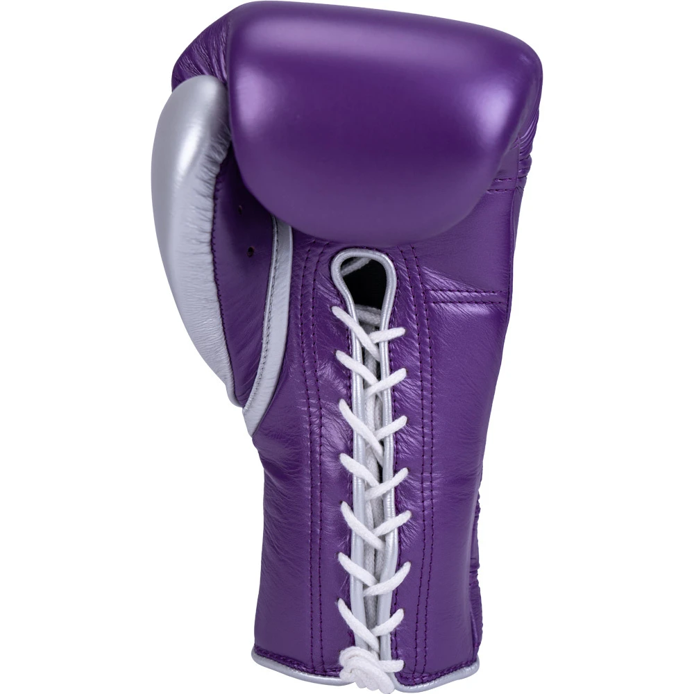 Phenom Boxing SG-202 Metalic Purple/Silver Lace Sparring Gloves 6 Phenom Boxing SG-202 Metalic Purple/Silver Lace Sparring Gloves - Image 4