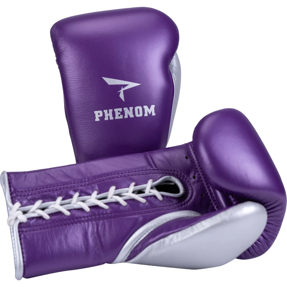 Phenom Boxing SG-202 Metalic Purple/Silver Lace Sparring Gloves 8 Phenom Boxing SG-202 Metalic Purple/Silver Lace Sparring Gloves - Image 6