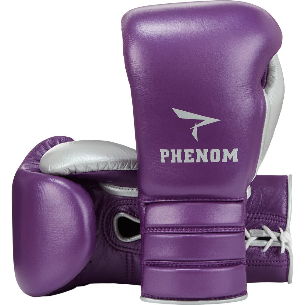 Phenom Boxing SG-202 Metalic Purple/Silver Lace Sparring Gloves 3 Phenom Boxing SG-202 Metalic Purple/Silver Lace Sparring Gloves