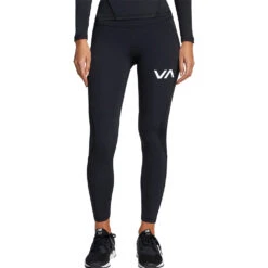 RVCA Compression Black Womens Leggings -Boxing Gear Shop R407883 c 1