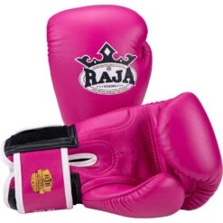 Raja Boxing Standard Pink Velcro Boxing Gloves -Boxing Gear Shop RBGV 1 PNK c 1