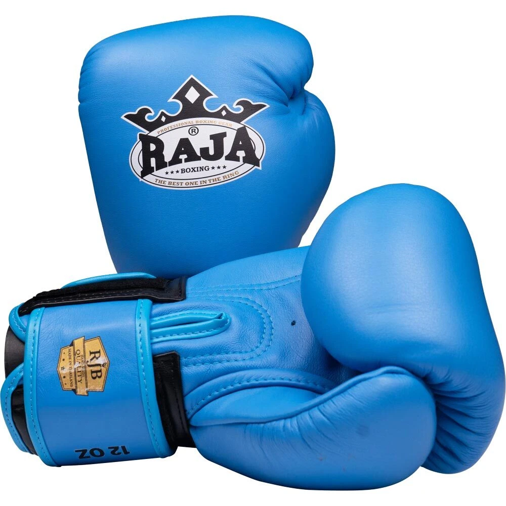 Raja Boxing Standard Sky Blue Velcro Boxing Gloves 4 Raja Boxing Standard Sky Blue Velcro Boxing Gloves - Image 2
