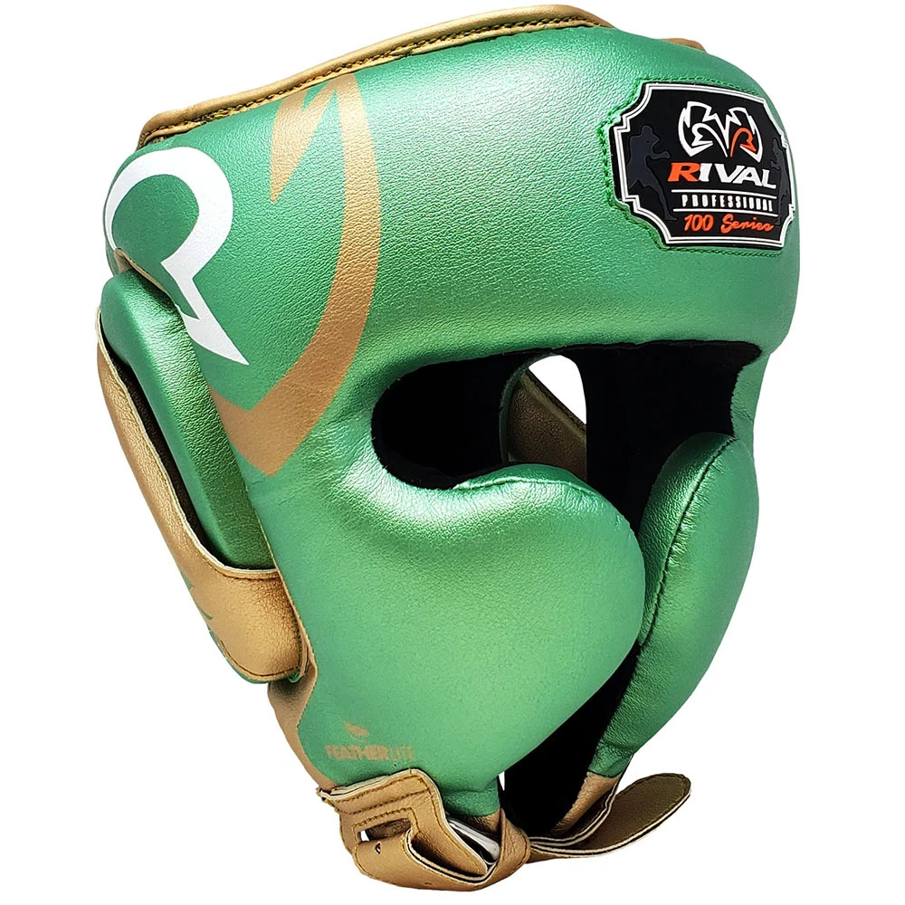 Rival RHG100 Green/Gold Professional Head Gear 3 Rival RHG100 Green/Gold Professional Head Gear
