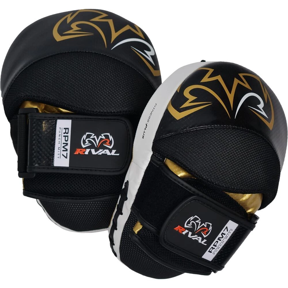 Rival RPM7 Fitness Plus Black/Gold Punch Mitts 4 Rival RPM7 Fitness Plus Black/Gold Punch Mitts - Image 2