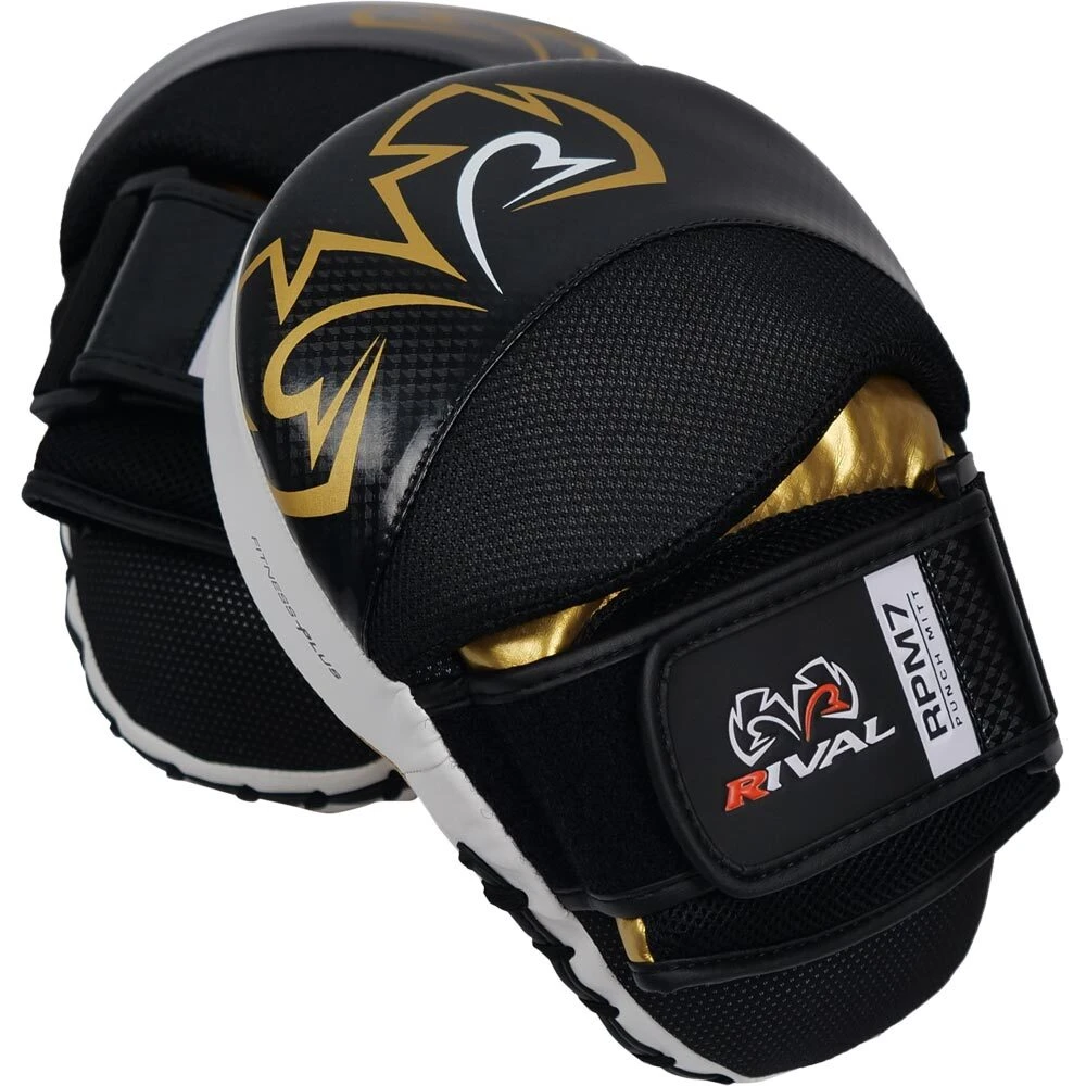Rival RPM7 Fitness Plus Black/Gold Punch Mitts 8 Rival RPM7 Fitness Plus Black/Gold Punch Mitts - Image 6