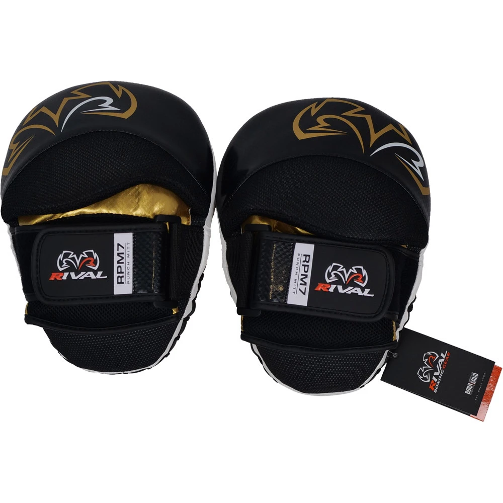 Rival RPM7 Fitness Plus Black/Gold Punch Mitts 11 Rival RPM7 Fitness Plus Black/Gold Punch Mitts - Image 9