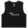 Risk Equals Reward Ladies Crop Black Singlet -Boxing Gear Shop RRCROPBLK c